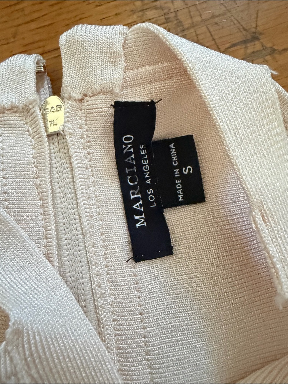 Marciano Cream Strappy Bodycon Dress - Picture 2 of 3